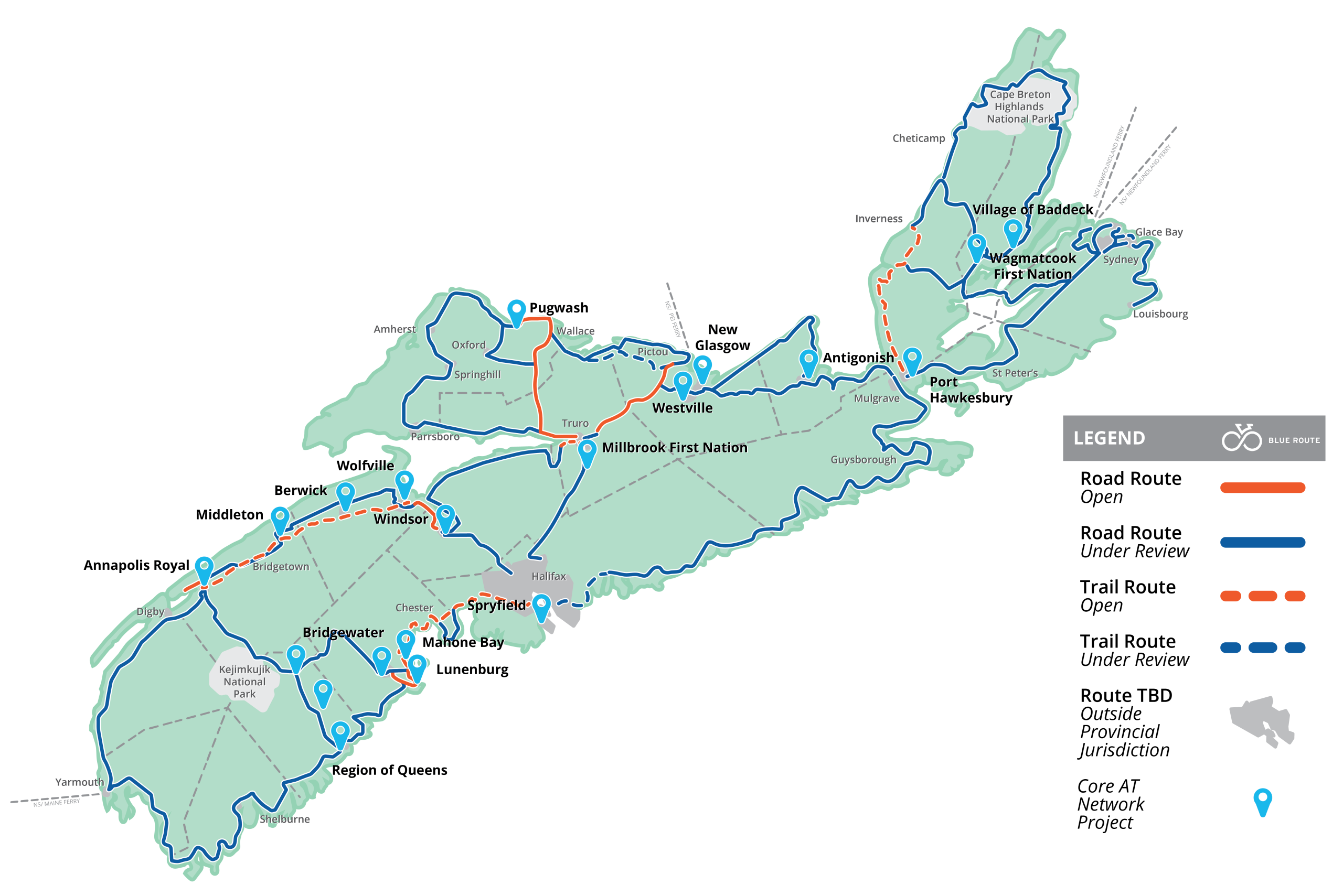 Interactive Core AT Network Map
